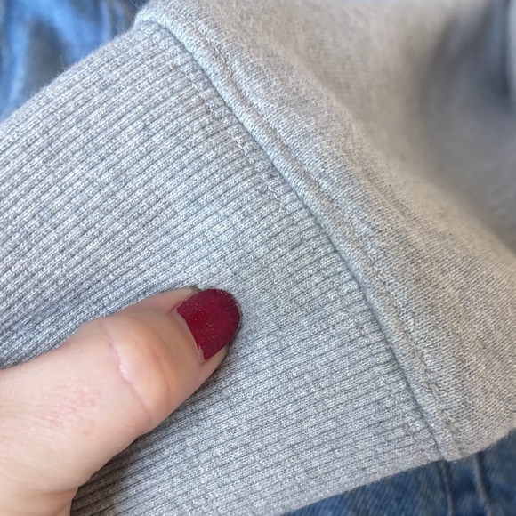 Levi's Blue Denim Jacket with Gray Hood - Picture 7 of 8